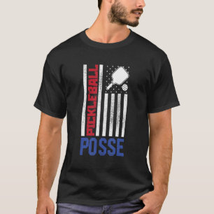 US-Flagge Pickleball Posse Picklebal T-Shirt