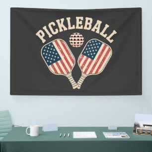 US-Flagge Pickleball-Spieler Banner