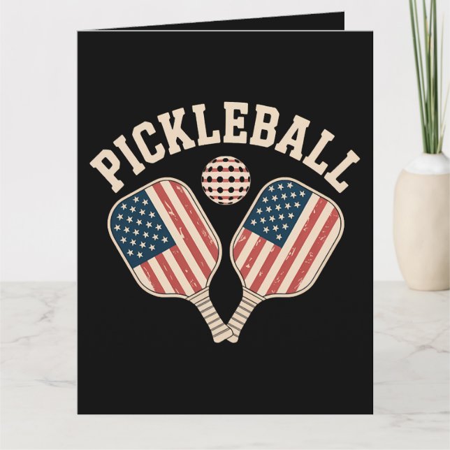 US-Flagge Pickleball-Spieler Karte (Vorderseite)