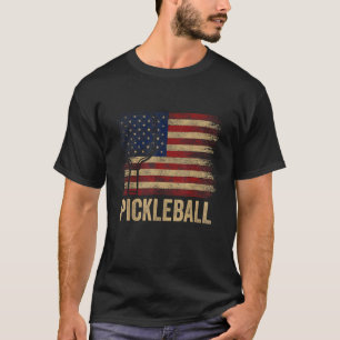 US-Flagge-Pickleball-Spieler-Paddleball-Bedrängt T-Shirt