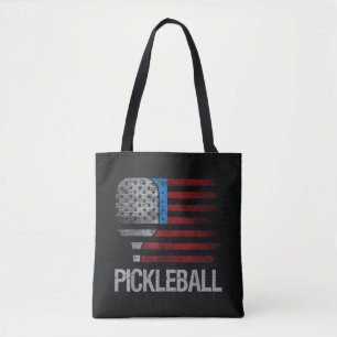 US-Flagge Pickleball-Spieler Paddleball-Liebhaber