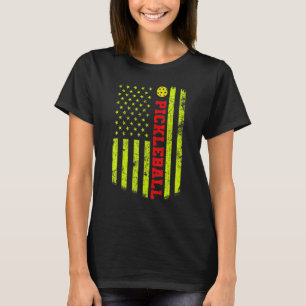 US-Flagge Pickleball-Spieler Paddleball-Liebhaber T-Shirt