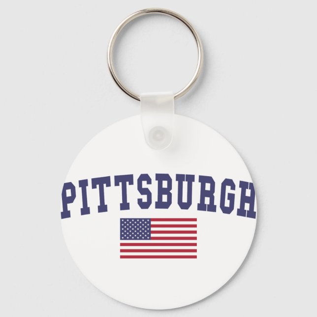 US-Flagge Pittsburgh Schlüsselanhänger (Vorderseite)