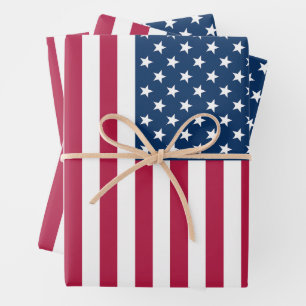US Flagge (Porträtausrichtung) Geschenkpapier Set