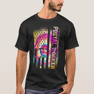 US-Flagge Post Leben Postbote Postmitarbeiter T-Shirt
