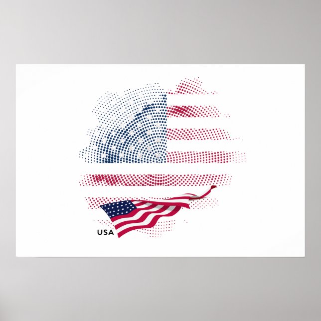US-Flagge Poster (Vorne)