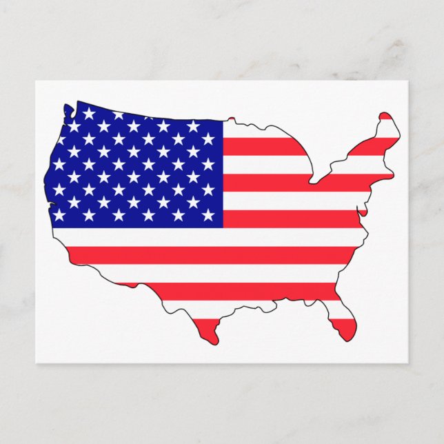 US-Flagge Postkarte (Vorderseite)