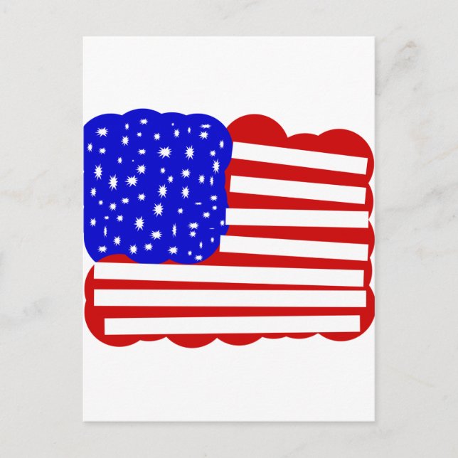 US-Flagge Postkarte (Vorderseite)