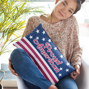 US-Flagge: Proud American stars & Stripe Lendenkissen
