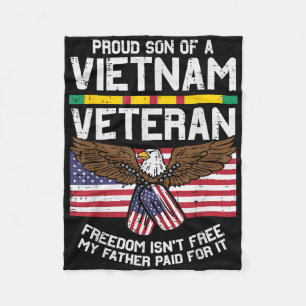 US-Flagge Proud Son Vietnam Veteran Gedenktag Pat Fleecedecke