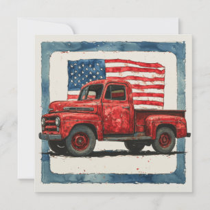 US Flagge Quest: Vintager Ruhm Feiertagskarte
