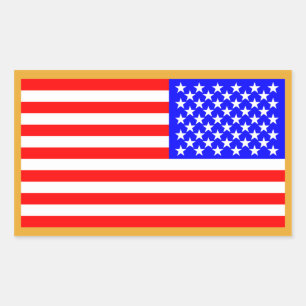 US-Flagge Rechteckiger Aufkleber