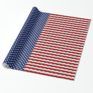 US Flagge Red White und Blue Patriotic Geschenkpapier