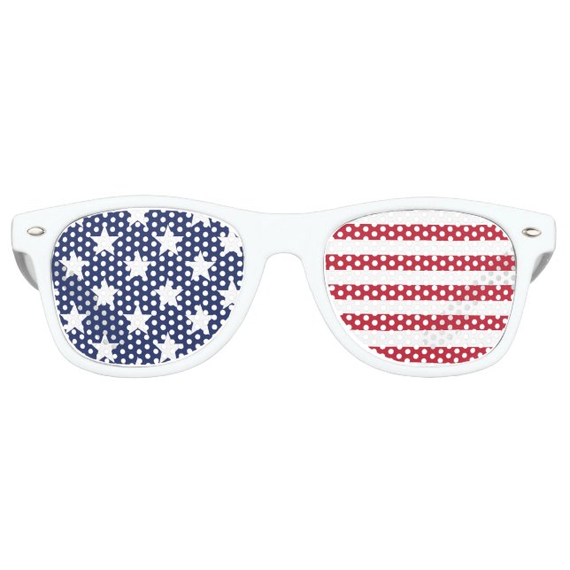 US Flagge Red White und Blue Patriotic Sonnenbrille (Vorderseite)