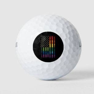 US-Flagge Regenbogen Pride Gay Lesbian LGBTQ Golfball