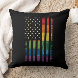 US-Flagge Regenbogen Pride Gay Lesbian LGBTQ Kissen