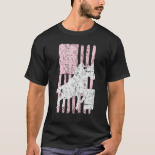 US-Flagge Rosa Barrel Racer Racer Reitsport Rod T-Shirt