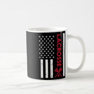 Us Flagge Rot Lacrosse Vintage Lax Patriotisch Män Kaffeetasse