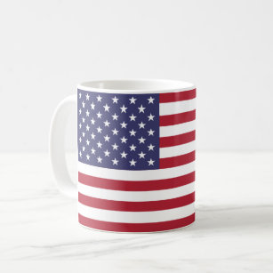 US-Flagge rot weiß und blau Kaffeetasse