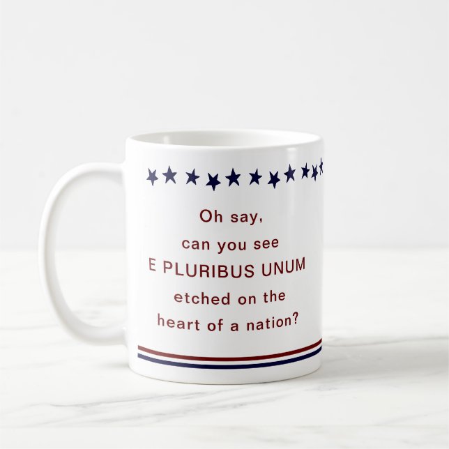 US Flagge Rot Weiß und Blau Kaffeetasse (Links)