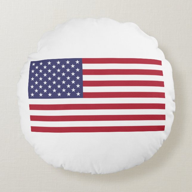 US FLAGGE RUNDES KISSEN (Vorderseite)