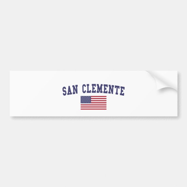 US-Flagge San Clemente Autoaufkleber (Vorne)