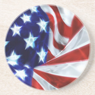 US Flagge Sandstein Untersetzer