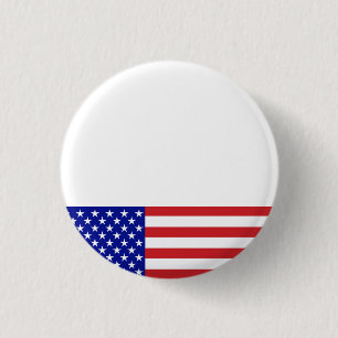 US-Flagge - Schreiben Sie Ihren eigenen Text Button