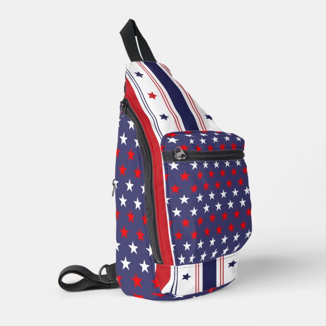 US Flagge Sling Bag/Crossbody Bag Crossbody Bag (Linke Seite)