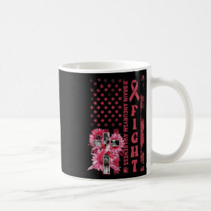 US-Flagge Sonnenblumen Christlich Burgund Hirn Anä Kaffeetasse