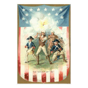 US-Flagge Spirit of 76 Soldat Trommler Junge Fotodruck