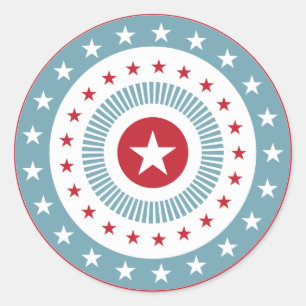 US Flagge Swirl 4. Juli Stickers