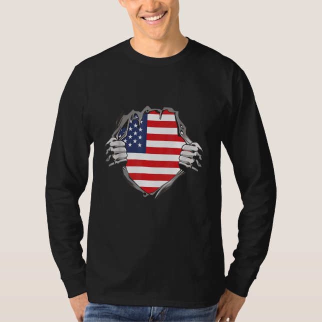 US-Flagge T-Shirt (Vorderseite)