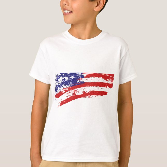 US-Flagge T-Shirt (Vorderseite)