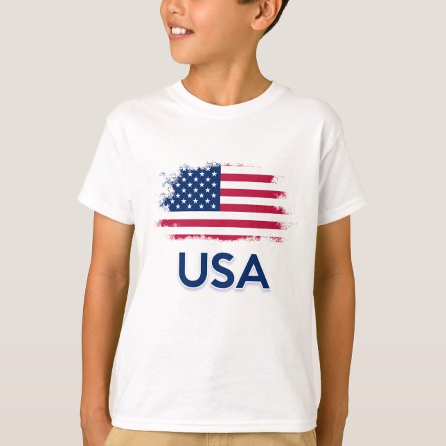US-Flagge T-Shirt (Vorderseite)