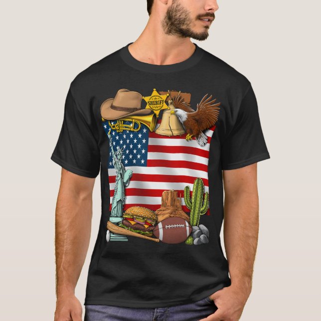 US-Flagge T-Shirt (Vorderseite)
