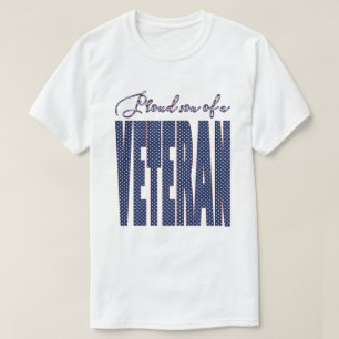 US Flagge-Text-stolzer Sohn eines Veterans T-Shirt