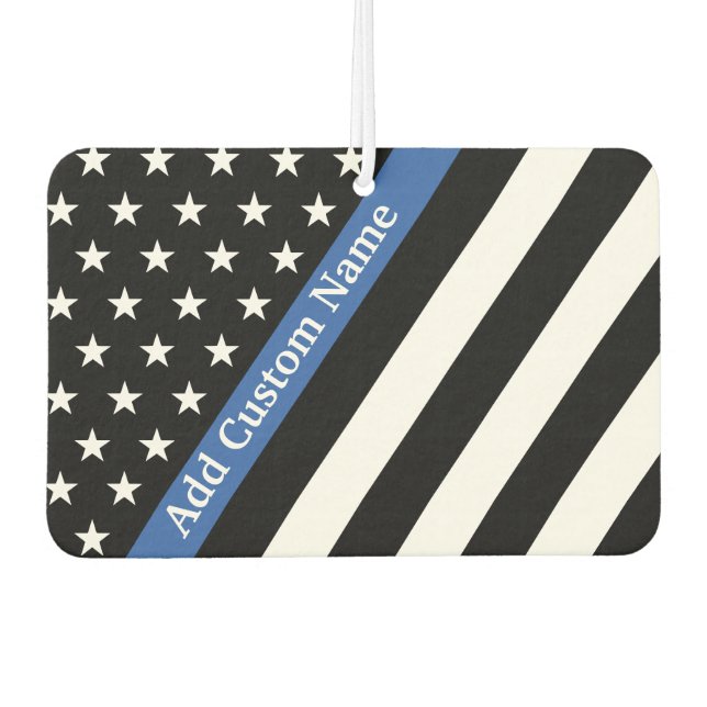 US Flagge Thin Blue Line Car Air Freshener Autolufterfrischer (Vorderseite)