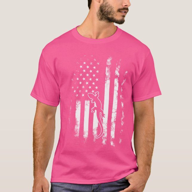 US-Flagge Tiger Salamander T-Shirt (Vorderseite)