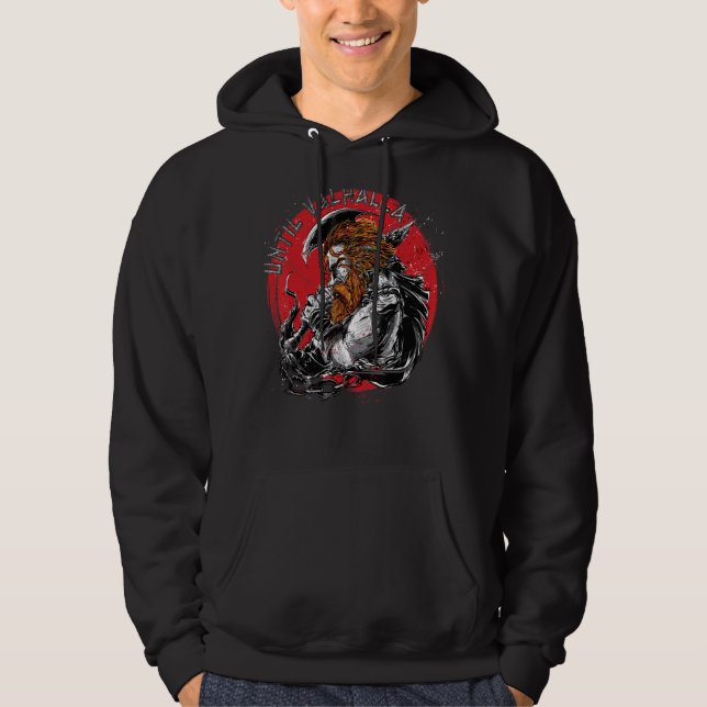 US-Flagge 'Til Walhalla Wikinger Krieger Wikinger  Hoodie (Vorderseite)