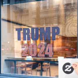 US Flagge Typografie Trump 2024 Fensteraufkleber