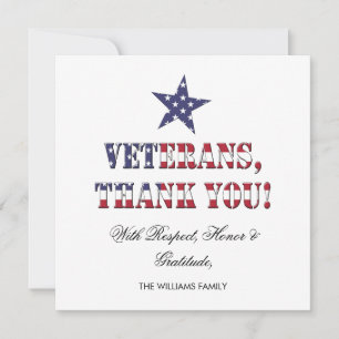 US Flagge Typografy Veterans Vielen Dank