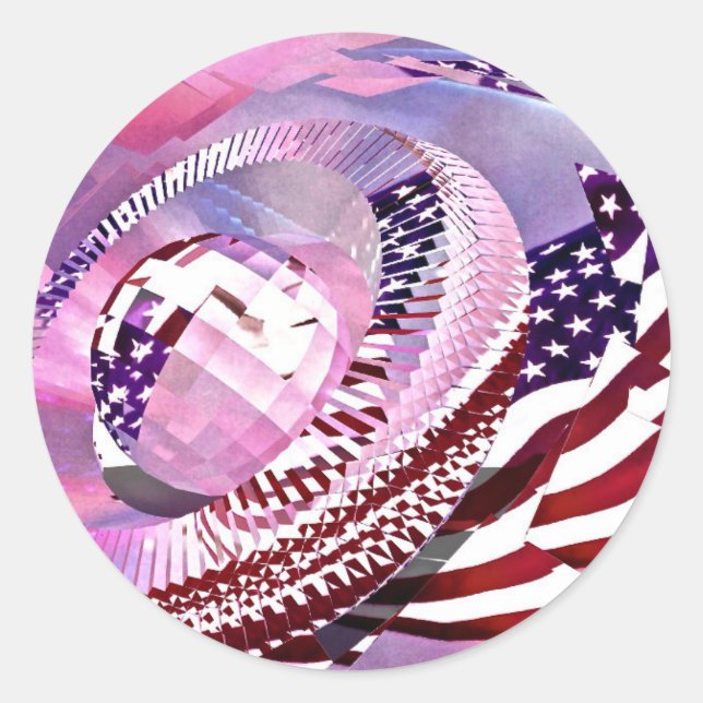 US Flagge Umschlag Aufkleber und Aufkleber (Vorderseite)