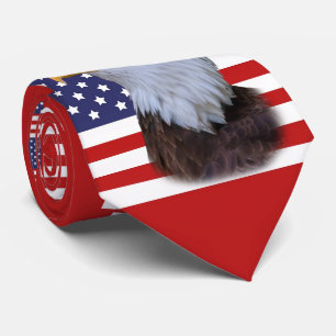 US-Flagge und Amerikaner Eagle Krawatte