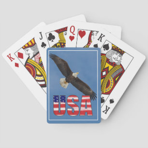US-Flagge und Bald-Adler Spielkarten