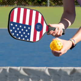 US-Flagge und Ihr erstes Paddelpaddel Pickleball Schläger
