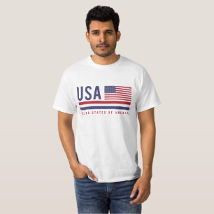 US-Flagge und ISO-Code Alpha-3-Design T-Shirt
