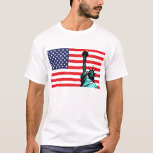 US-Flagge und Statue of Liberty