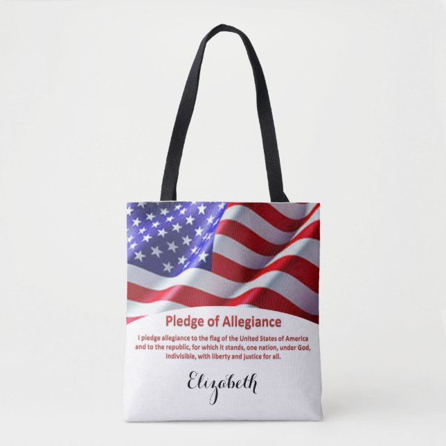 US-Flagge und Verpflichtung zur Tasche der Legitim (Vorderseite)