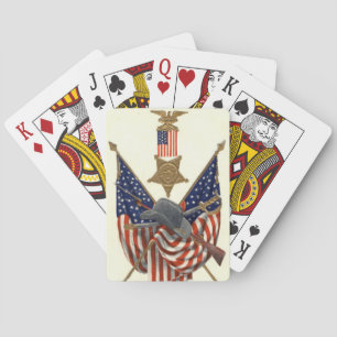 US-Flagge Union Bürgerkrieg Medal Eagle Spielkarten